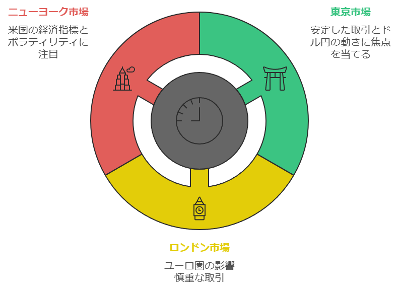 FX各主要市場の取引時間帯