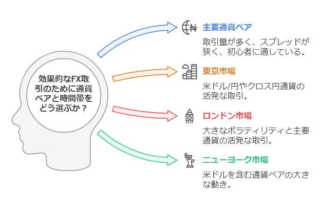 取引通貨と時間帯の選び方