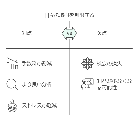 取引量の制限によるメリットデメリット早見表